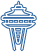 Icon of the Seattle Space Needle representing Surge Electrical’s local service area in the Puget Sound region
