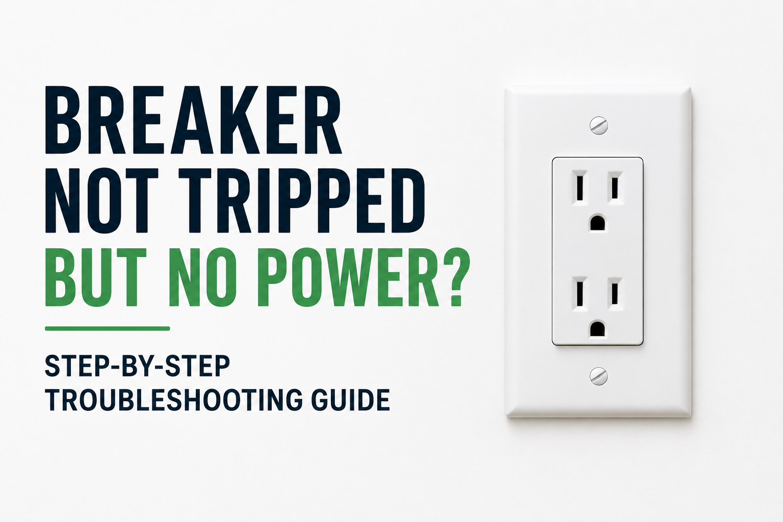 No Power Breaker Not Tripped