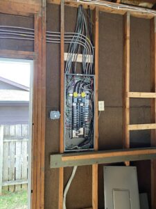 Inside an electrical panel