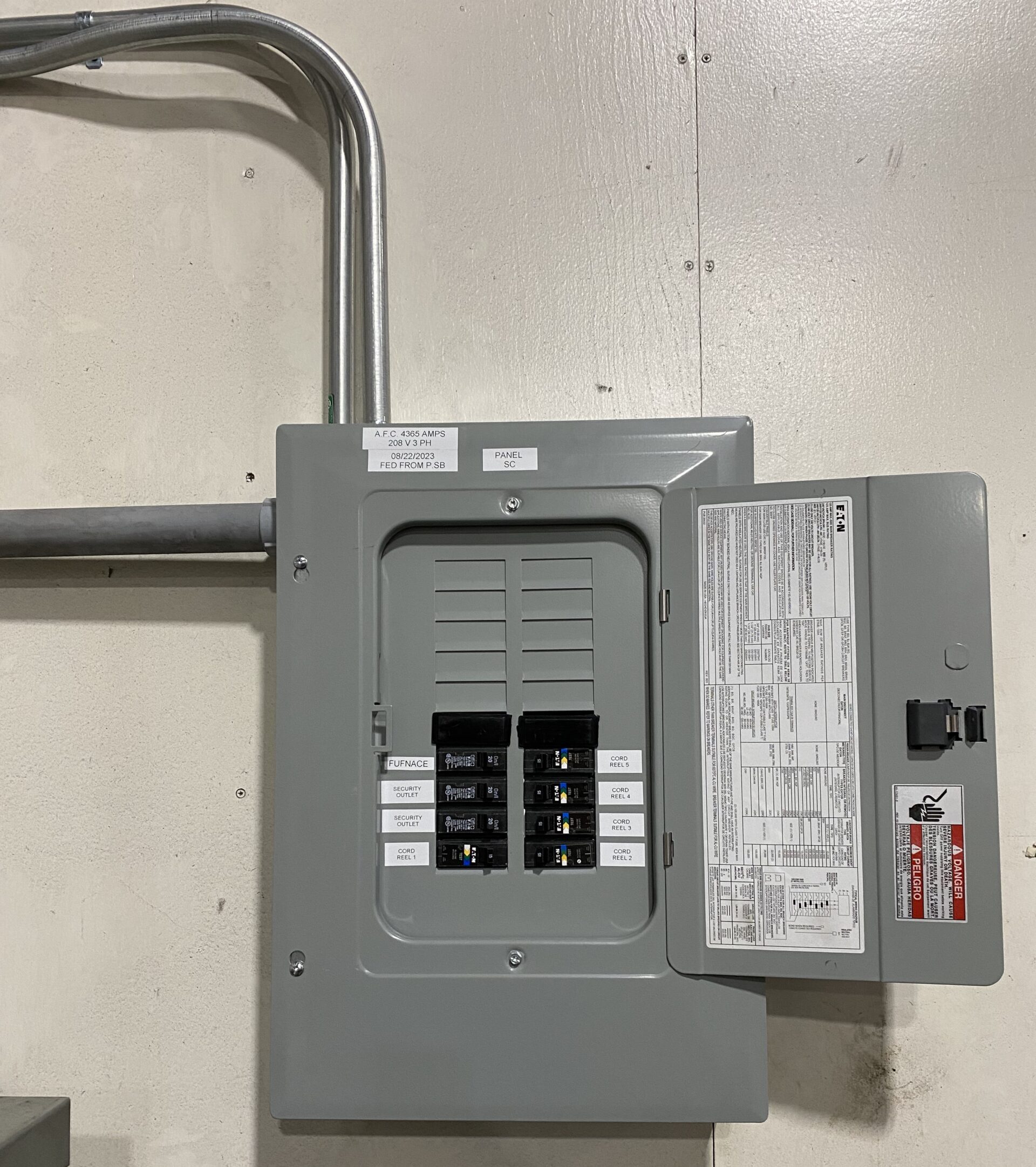 Surge Electrical work on electrical panel