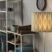Floor lamp lighting in a Bellevue home representing flickering lights electrical troubleshooting