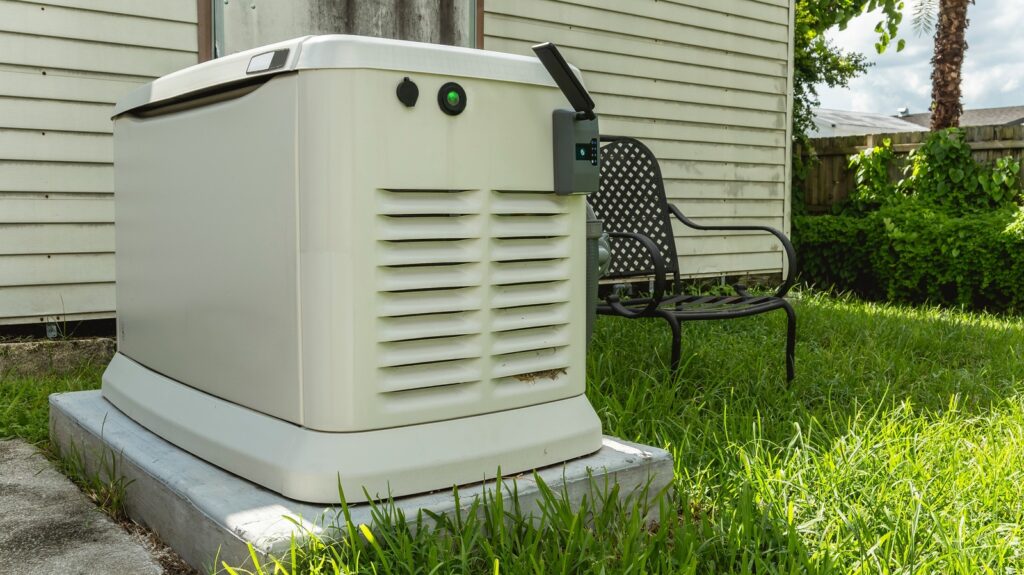 Residential standby generator installation beside home in Maple Valley, WA — professional generator hook-up and wiring by Surge Electrical